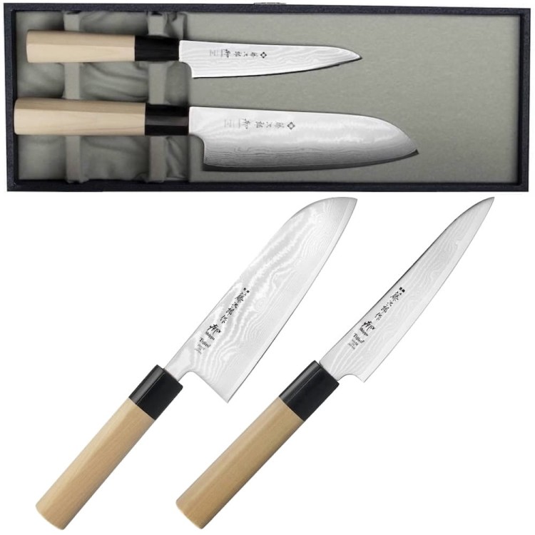 Zestaw 2 Noży Tojiro Shippu VG-10 Japoński Uniwersalny 13cm i Santoku 16,5cm