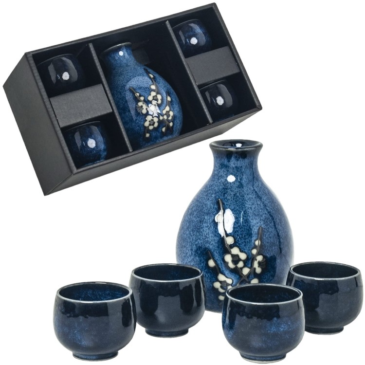 Niebieski Zestaw Do Podawania Sake Hana Blue EDO JAPAN
