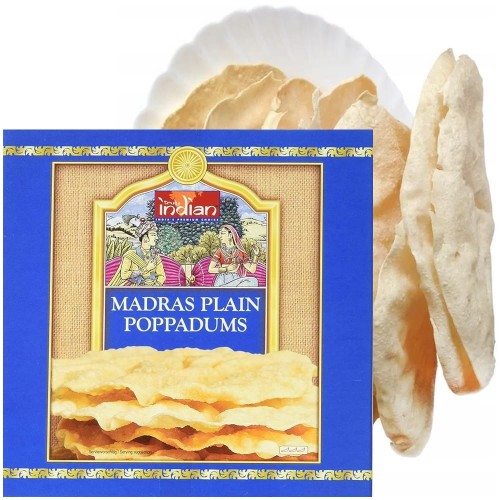 Indyjskie Placki Poppadums Madras 12-15 Sztuk 112g TRULY INDIAN