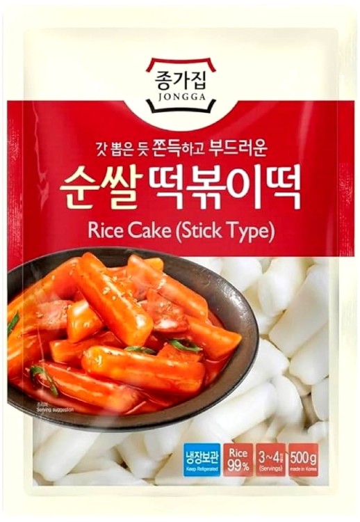 Kluski Ryżowe Koreańskie Tteokbokki Topokki Rurki 500g JONGGA