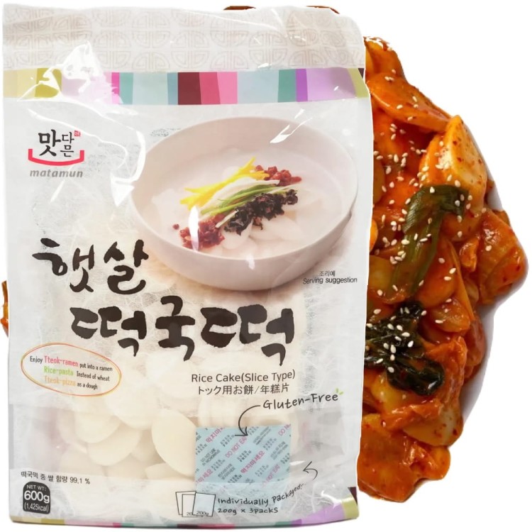 Kluski Ryżowe Koreańskie Tteokguk Plasterki 600g (3x200g) MATAMUN