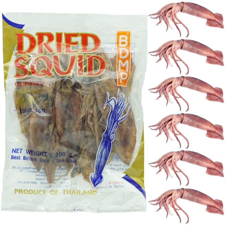 Suszona Kałamarnica Kalmary Ze Skórą 100g BDMP