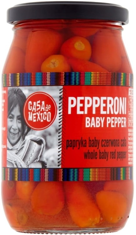 Papryka Pepperoni Czerwona Baby 325g CASA DE MEXICO
