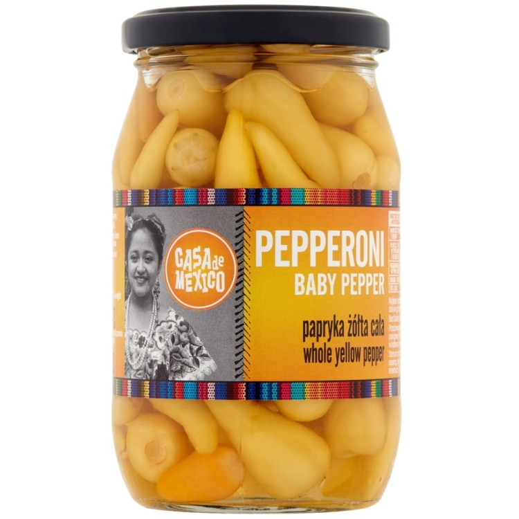Papryka Pepperoni Żółta Baby 325g CASA DE MEXICO