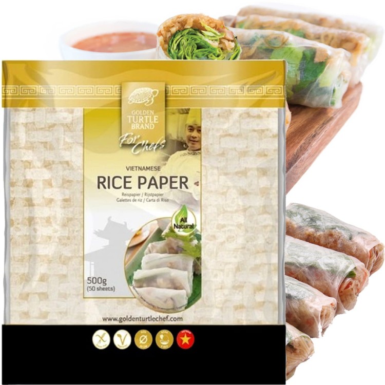 Papier Ryżowy Kwadratowy 19cm 500g GOLDEN TURTLE BRAND