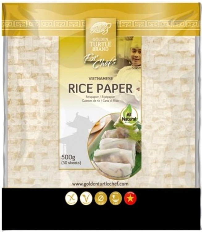 Papier Ryżowy Kwadratowy 19cm 500g GOLDEN TURTLE BRAND