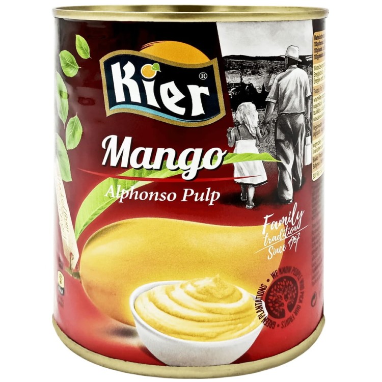 Mango Pulpa Alphonso 95% Mango 850g KIER
