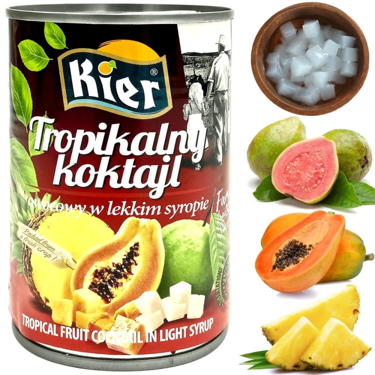 Tropikalny Koktajl Owocowy w Syropie 425g KIER