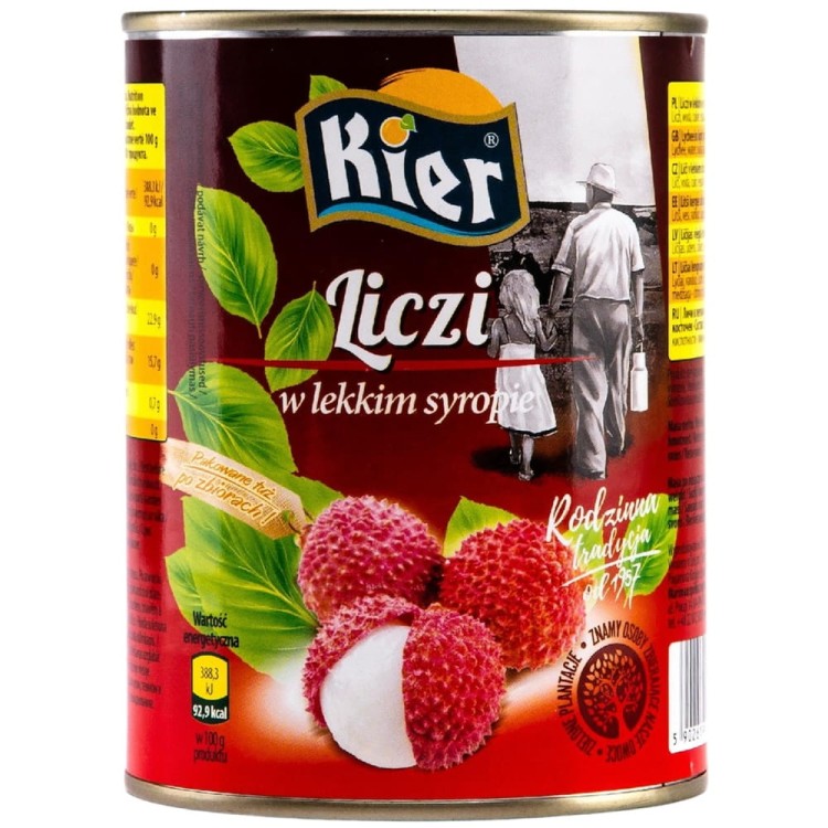 Lychee Liczi w Syropie Drylowane 567g KIER