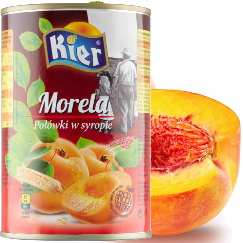 Morela Połówki w Syropie Obrane 425g KIER