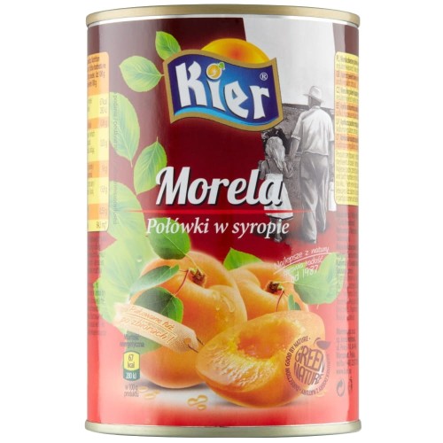 Morela Połówki w Syropie Obrane 425g KIER