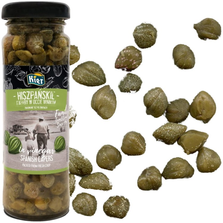 Hiszpańskie Kapary w Occie Winnym 110ml KIER