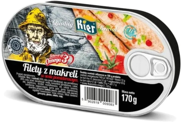 Filety z Makreli w Sosie Pomidorowym 170g KIER