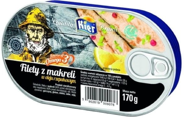 Filety z Makreli w Oleju 170g KIER