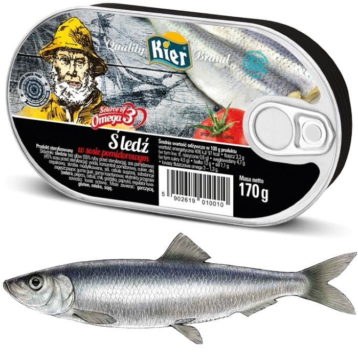Śledź w Sosie Pomidorowym 170g KIER