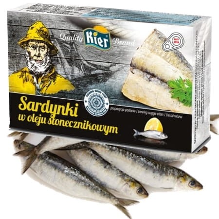 Hiszpańskie Sardynki w Oleju Słonecznikowym 120g KIER