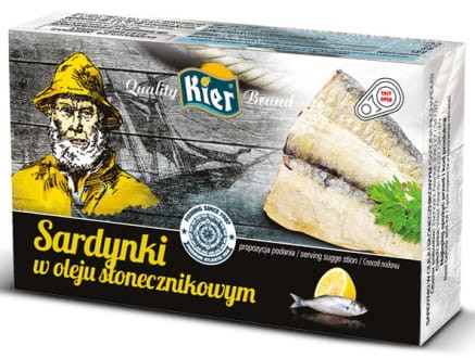 Hiszpańskie Sardynki w Oleju Słonecznikowym 120g KIER