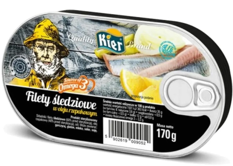 Filety Śledziowe w Oleju Rzepakowym 170g KIER