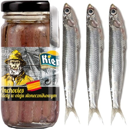 Filety Anchois Anchovies w Oleju Słonecznikowym 100g KIER