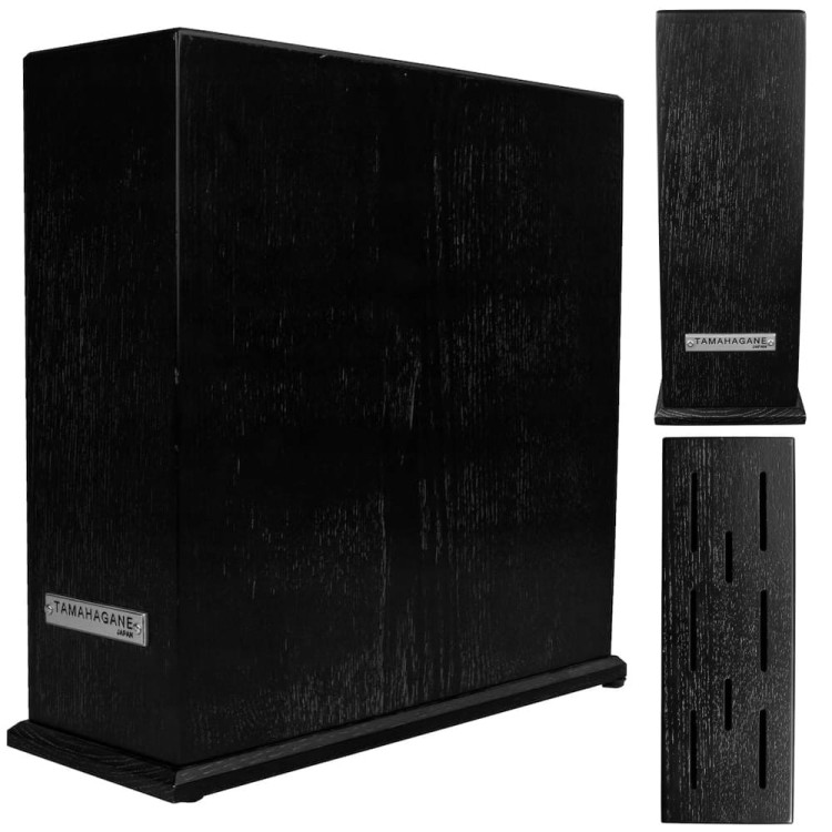 Tamahagane Japoński Drewniany Blok Czarny Do Przechowania Noży