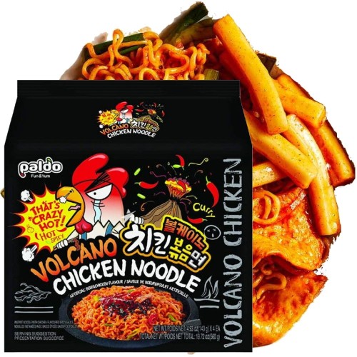 Makaron Instant Ostry Volcano Chicken 4x140g PALDO