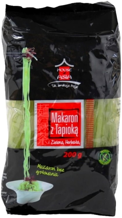 Makaron Ryżowy z Tapioką i Zieloną Herbatą 200g HOUSE OF ASIA