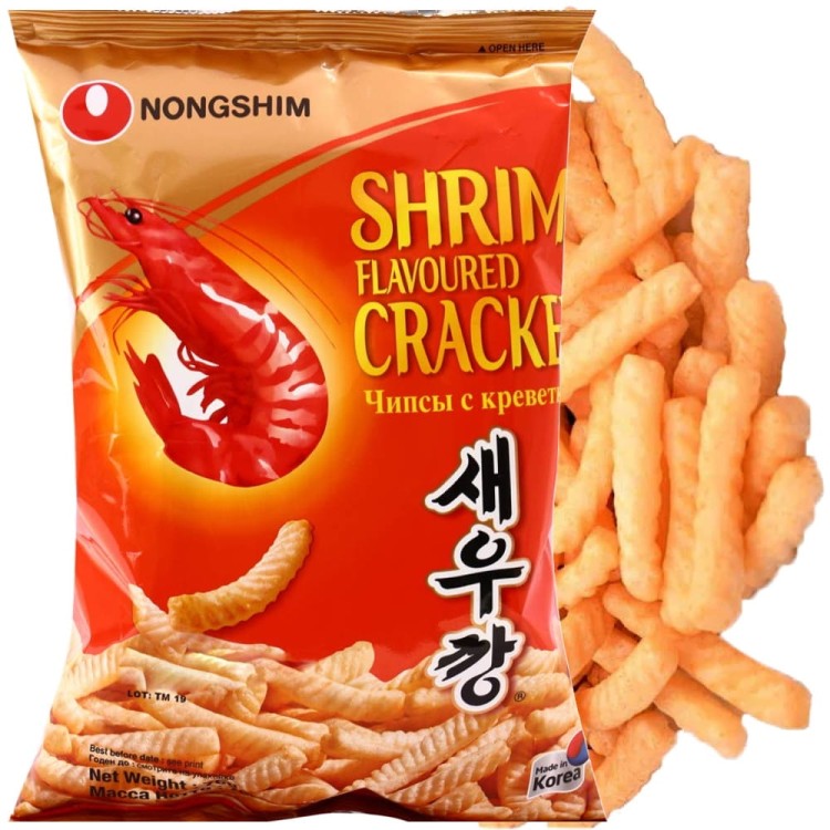 Chipsy Krewetkowe Ostre Gotowe Prażynki 75g NONGSHIM