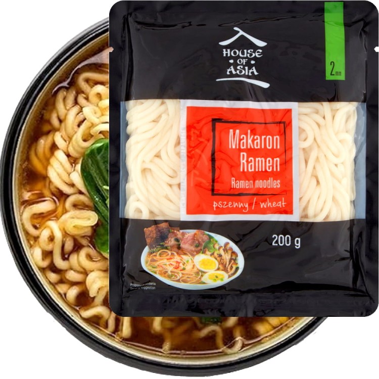 Makaron Ramen Pszenny Świeży Gotowy w 3 Minuty 200g HOUSE OF ASIA