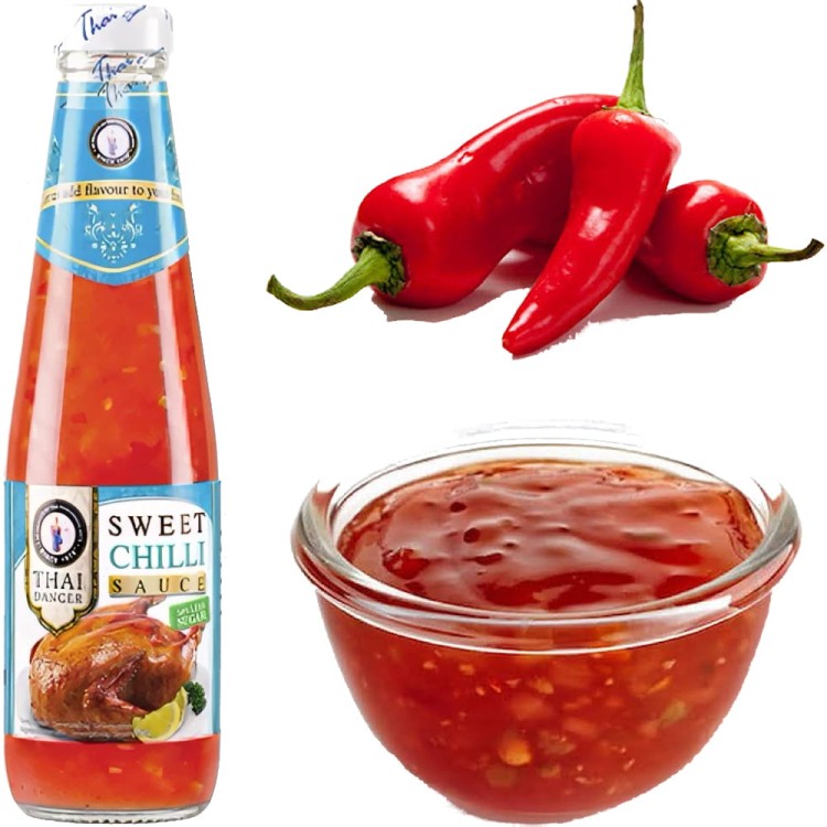 Sos Słodki Chili Do Kurczaka 50% Mniej Cukru Sweet Chili Sauce 300ml THAI DANCER