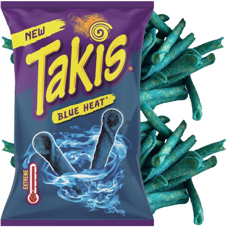 Chipsy Kukurydziane Tortilla Chips Ostre Blue Heat 100g TAKIS