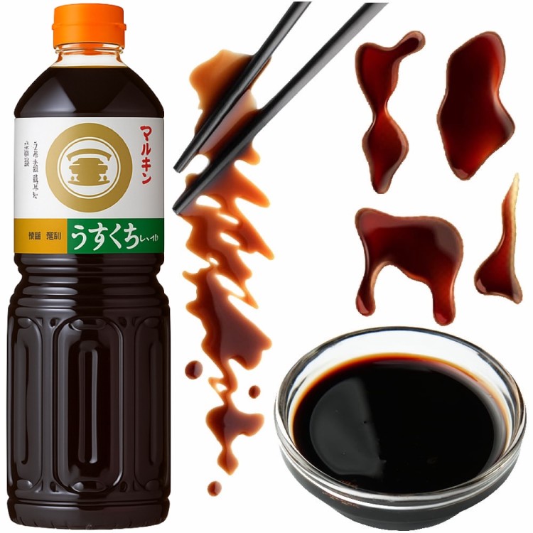 Japoński Sos Sojowy Jasny Do Kurczaka Makaronu Usukushi 1000ml 1 Litr MARUKIN