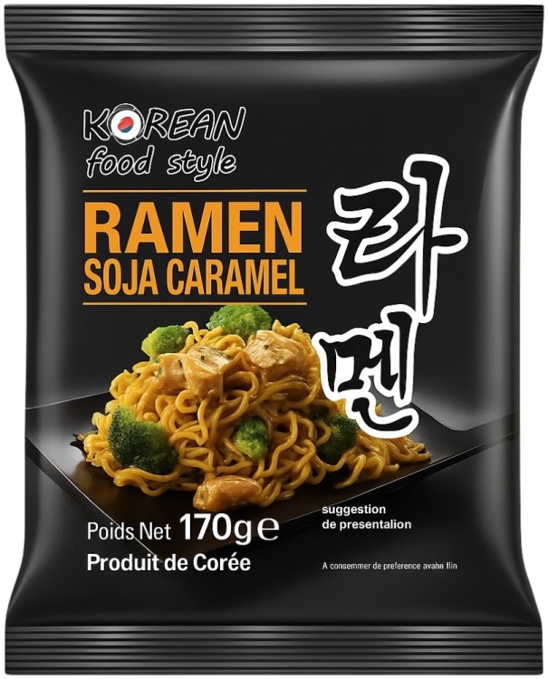 Koreański Gotowany Ramen Sojowy z Karmelem 170g KOREAN FOOD STYLE