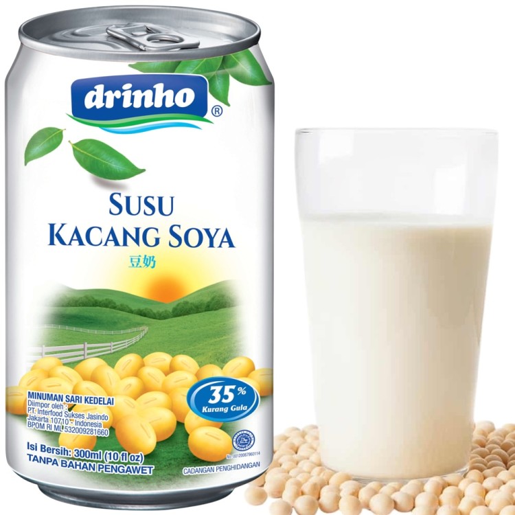 Napój Sojowy Mleko Sojowe Soya Bean Milk w Puszce 300ml DRINHO