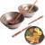 Zestaw Miseczki Chochelki i Pałeczki Do Zupy i Makaronu Ramen Motyw UZU BROWN EDO JAPAN