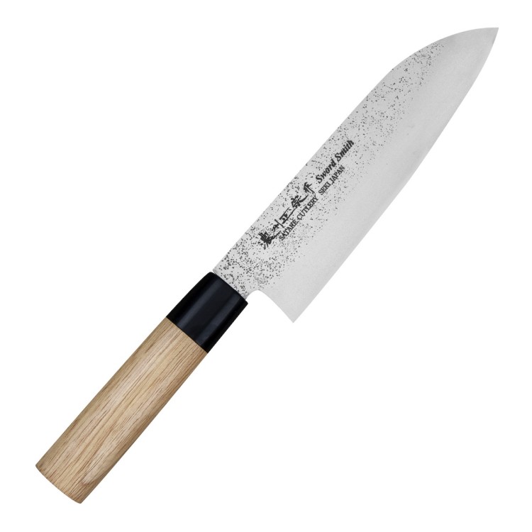 Satake Nashiji Natural Japoński Ostry Nóż Kuchenny Santoku Do Warzyw 56 HRC 17cm