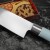 Satake Macaron Blue Japoński Ostry Nóż Kuchenny Santoku Do Warzyw 17cm