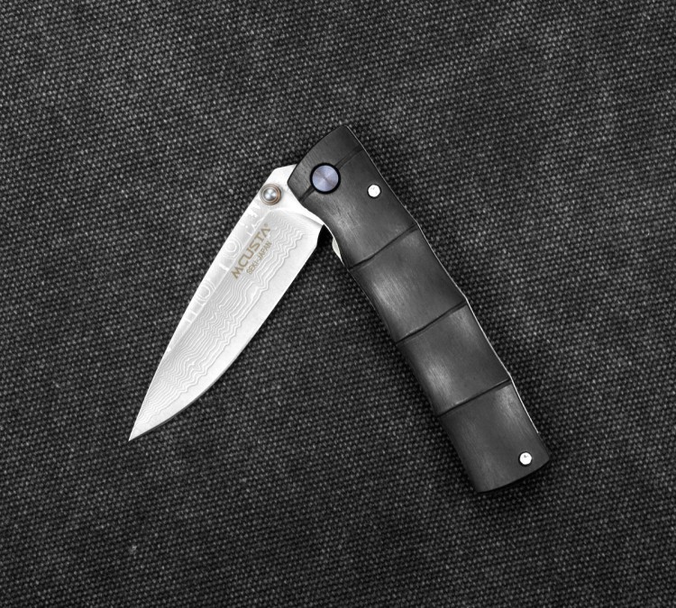 Mcusta Shinra Emotion Black Pakka Nóż Damascus