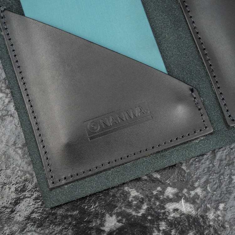 Naniwa Japoński Skórzany Pokrowiec Etui Ochrona Na 3 Kamienie Diamond S