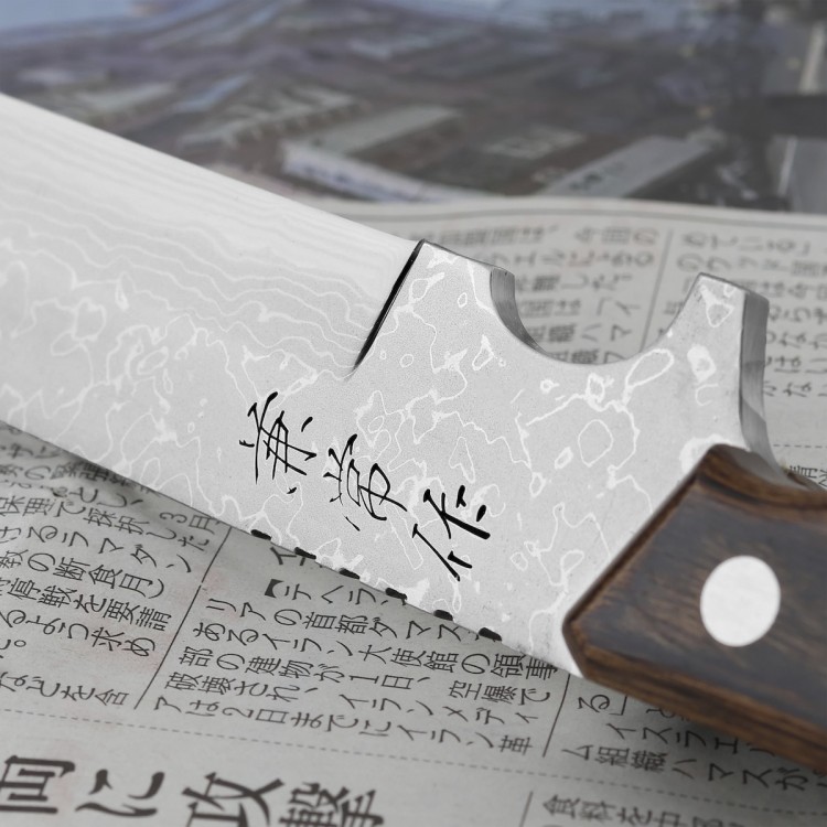 Kanetsune Aogami#2 Seseragi-Clip 2nd Japoński Ostry Nóż Turystyczny 12,5cm