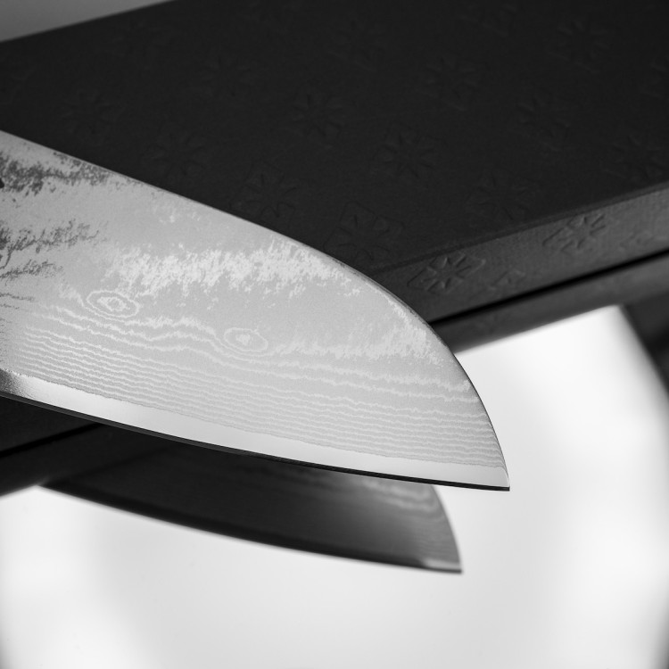 Tojiro Ouran VG-10 Damascus Japoński Nóż Kuchenny Santoku 16,5cm