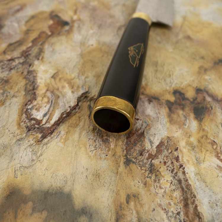 Takeshi Saji Art Fuji On Lake Ręcznie Kuty R-2 Japoński Nóż Kuchenny Uniwersalny 13cm + Saya