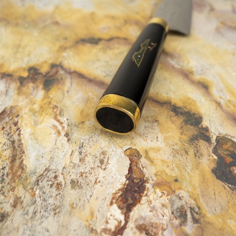 Takeshi Saji Art Fuji Unique Ręcznie Kuty R-2 Japoński Nóż Kuchenny Uniwersalny 13cm + Saya