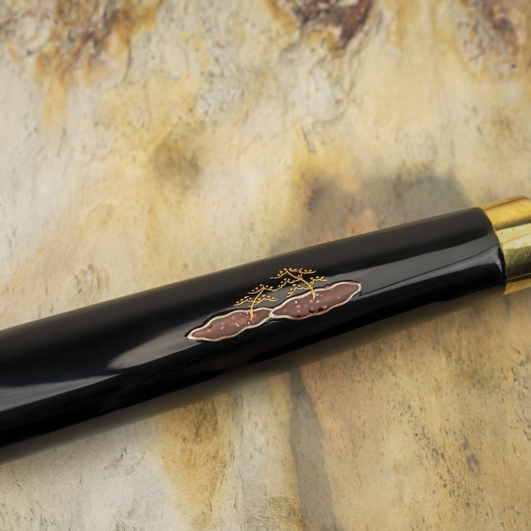 Takeshi Saji Art Tori Fuji On Lake Ręcznie Kuty R-2 Japoński Nóż Kuchenny Uniwersalny 13cm + Saya