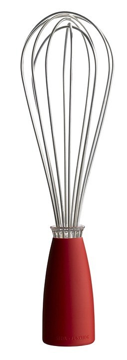 Trzepaczka Powlekana Silikonem Czerwona Premium Wysokość 25cm STEEL-FUNCTION