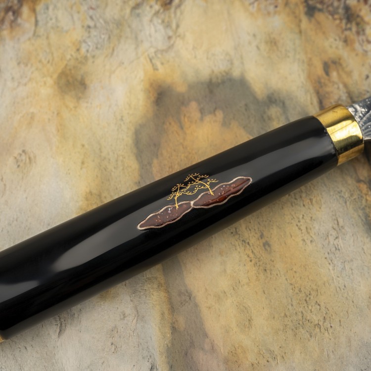 Takeshi Saji Art Fuji On Lake Ręcznie Kuty R-2 Japoński Nóż Kuchenny Szefa Kuchni 21cm + Saya