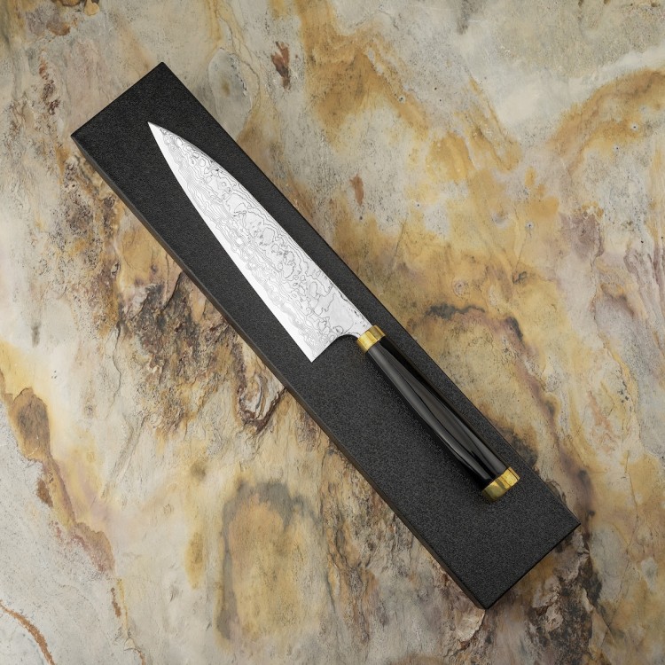 Takeshi Saji Art Fuji On Lake Ręcznie Kuty R-2 Japoński Nóż Kuchenny Szefa Kuchni 21cm + Saya