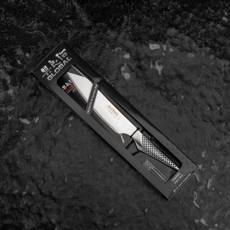 Global Japoński Ostry Nóż Kuchenny Uniwersalny Ząbkowany 11,5cm 56-58 HRC GS-108/SC