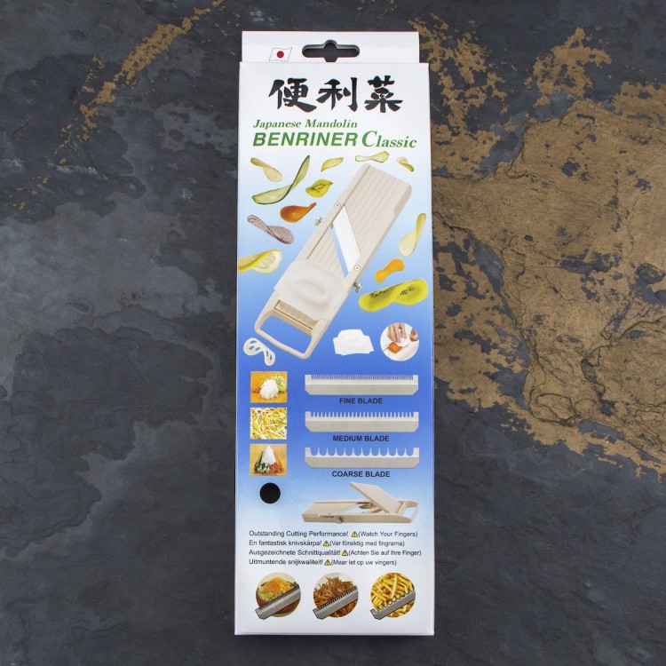 Benriner Classic Japońska Ostra Mandolina Do Warzyw 64mm 6,4cm Beige Beż