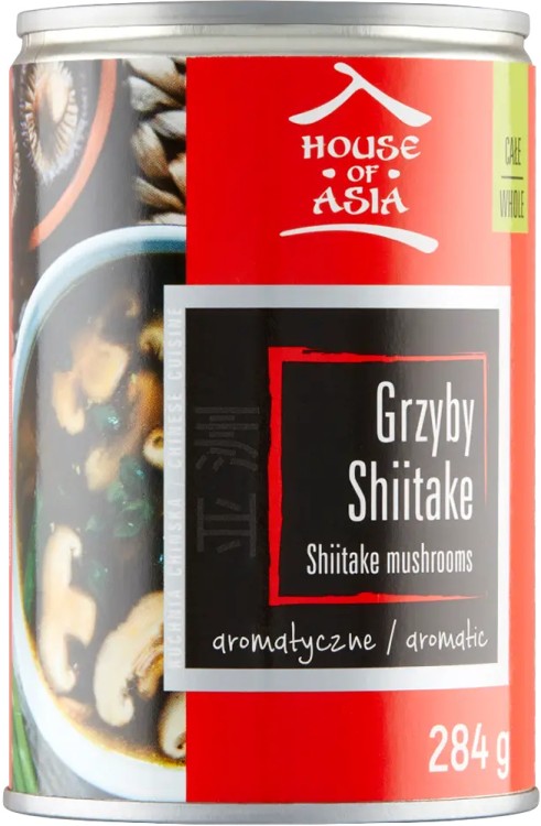 Chińskie Grzyby SHIITAKE Tonko Poku Gotowe w Zalewie Do Woka 284g HOUSE OF ASIA