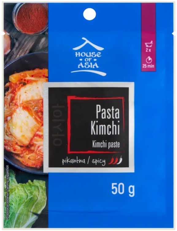 Pasta Kimchi Pikantna Saszetka Koreański Styl 50g HOUSE OF ASIA